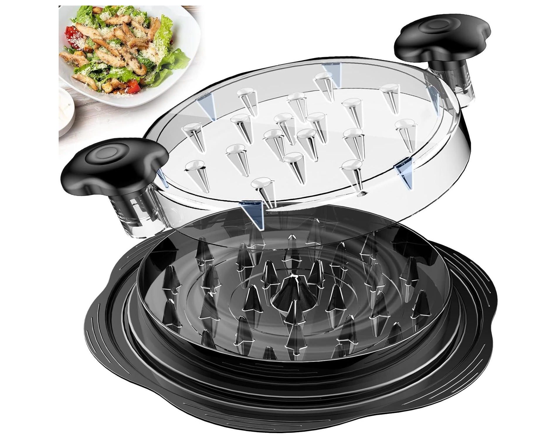 Maison Large Chicken Breast Shredder Tool Twist Black Orange & Red