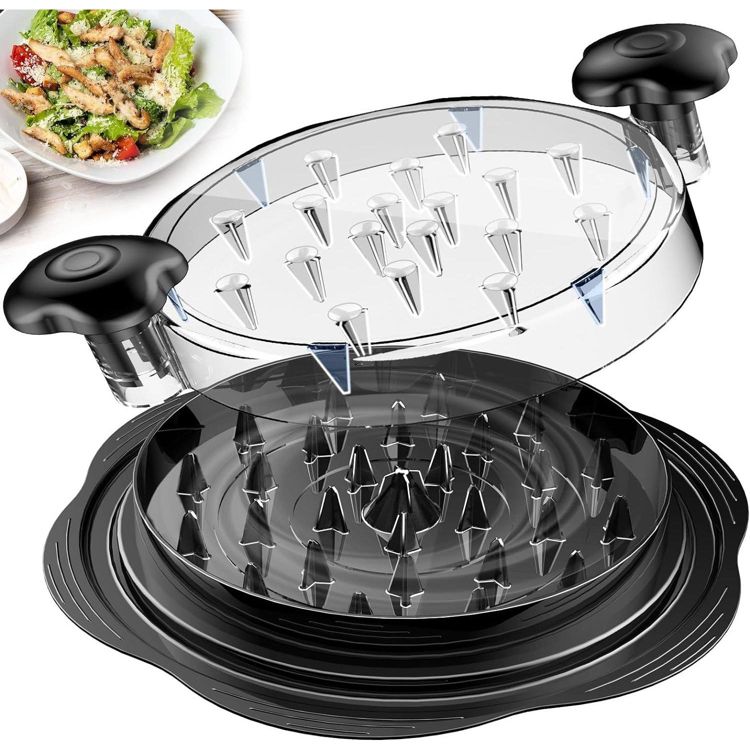 Maison Large Chicken Breast Shredder Tool Twist Black Orange & Red