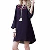 Women's Floral Embroidered Shift Dress - KORI - 4 of 4