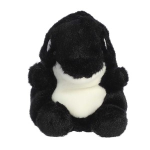 Aurora Mini Juneau Orca Palm Pals Adorable Stuffed Animal Black 5.5" - 1 of 4