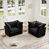 2-Piece Corduroy Armchair Set with Deep Seats - 3 of 4