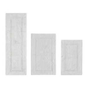 Lux Premium 100% Cotton  Ultra-Soft Tufted Solid Reversible 3 Piece Bath Rug Set, Water-Absorbent, Durable, Machine Washable Bathroom Rug - 1 of 4