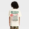 Boys' Teenage Mutant Ninja Turtles Short Sleeve Mutant Pizzeria Oversized Front and Back Graphic T-Shirt - Cream - 3 of 4