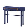 Royal Hampton Style Metal and Wood 1 Drawer Vanity Desk, Blue - 4 of 4