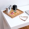 Sewzinski Boho Florals Yellow White Pink Rectangular Bamboo Tray - Deny Designs - 2 of 2