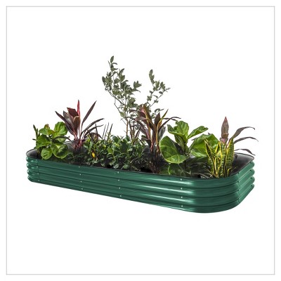 Vego Garden 10-in-1 Modular Rectangular Metal Outdoor Raised Garden Bed 48"x96"x11"