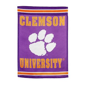 Embossed Suede Flag, House Size, Clemson University - 1 of 3