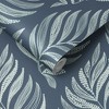 Botanica Teal Leaves Tropical Paste the Wall Wallpaper - 3 of 4