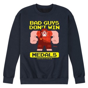 Men's - Disney - Bad Guys Don’t Win Medals Graphic Fleece Sweatshirt - 1 of 4