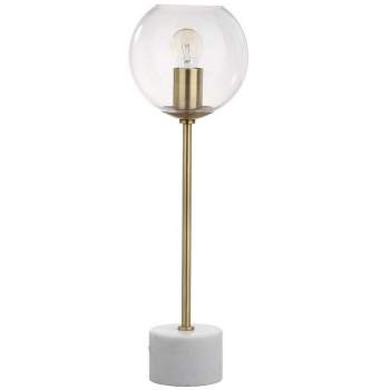 Caden 22.25 Inch H Table Lamp - Brass Gold/White - Safavieh.