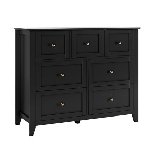 Wood Dresser for Bedroom, Chest of Drawers with 7 Drawer & Metal Handle - 1 of 4