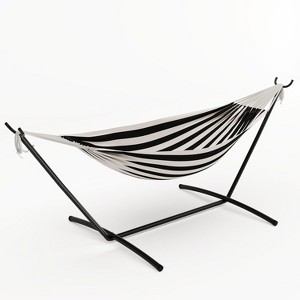 Nasitip Double Hammock with Steel Stand & Carry Bag,2-Person Hammock Bed,Brazilian-Style,450lb Capacity - 1 of 4