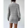 Coolmee Women's Winter Sweater Dress Long Sleeve Turtleneck Chunky Knitwear Dress Pullover Bodycon Sweater Dress - 3 of 4