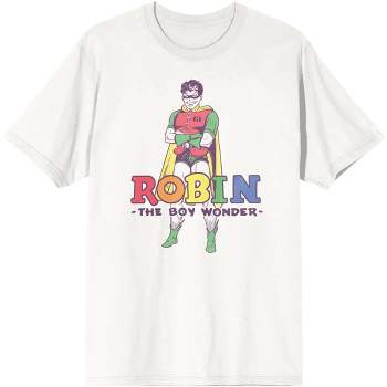 Batman Robin The Boy Wonder Graphic Men's White T-Shirt