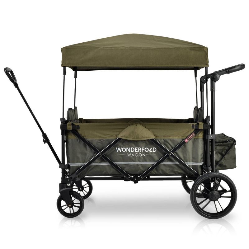 WONDERFOLD X4 Push and Pull 4 Seater Wagon Stroller - Green, 3 of 5