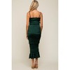 PinkBlush Forest Green Satin Smocked Fitted Maternity Maxi Dress - 3 of 4