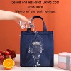 Thickened Aluminum Foil Insulation Lunch Box Bag Waterproof Portable Meal Bag, Specification: 20x23x13cm(Navy) - 4 of 4