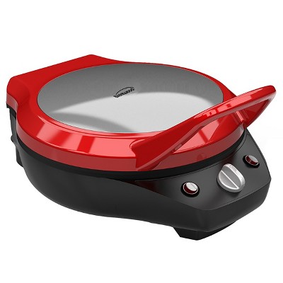 1400-Watt Red Panini Press with Non-Stick Surface