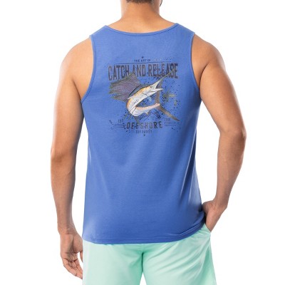 thumbnail image 2 of Guy Harvey Resolution Fishing Boat Beach Tank Top – Men's, Navy, 100% Cotton – Pick Size 2 of 3