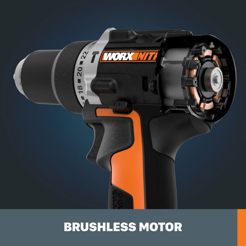 Worx Nitro WX971L  20V Nitro Impact Driver & Hammer Drill Power Share Combo Battery and Charger Included, 4 of 10