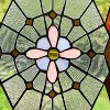 Chloe Lighting Eminent Tiffany-Style Geometric Stained Glass Window Panel 25`` Height - 3 of 4