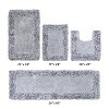 Shaggy Border Collection 4-Piece Bath Rug Set 100% Cotton Tufted Weave Ruffle Border Pattern Bathroom Rug for Machine Washable Bathmat - 2 of 4