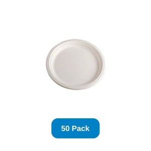 Responsible Products 9" Classic Round Plate Sugarcane & Bamboo - Pack of 50 - 1 of 2