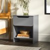 TIRAMISUBEST Sleek Modern Nightstand with Drawer and Cubby ¨C Dark Grey Finish - 2 of 4