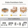 UPHA 5-Piece Rattan Patio Sofa Conversation Set with Cushions - 3 of 4