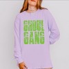 Ghoul Gang Block Distressed - Women's Garment Dyed Long Sleeve Graphic T-Shirt - 2 of 3
