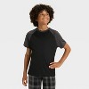 Boys' Short Sleeve T-Shirt and Plaid Fleece Pants Pajama Set - Cat & Jack™ - 3 of 4