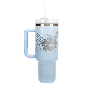 Elanze Designs He Restores My Soul Butterfly Faith 40 oz. Stainless Steel, Large Water Bottle Coffee Mug, Spill & Leak Resistant, Thermal Travel - 1 of 1