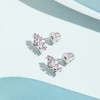 Girl's 5 Point CZ Crown Screw Back Sterling Silver Earrings - In Season Jewelry - 4 of 4