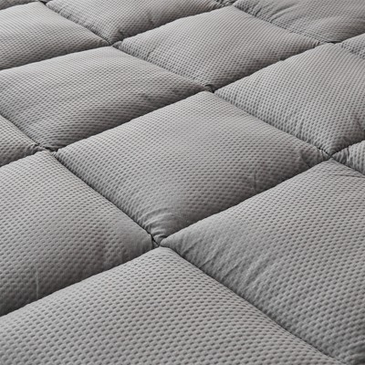 Ultra-Soft Twin Gray Down Alternative Mattress Topper