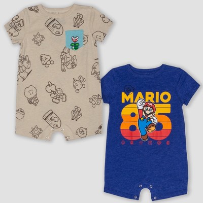 mario onesie baby