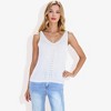 Anna-Kaci Women's V-Neck Knit Tank Top With Eyelet Detail - image 3 of 4