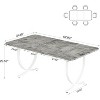 Tribesigns Rectangular Dining Table for 4, 63 Inches Modern Kitchen Table with Faux Marble Table Top and Metal Legs - 3 of 4