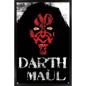 Trends International Star Wars: The Phantom Menace - Darth Maul Charcoal Framed Wall Poster Prints - 1 of 4