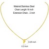 Initial Necklace: 18K Gold Plated Personalized Tiny Letter Name Pendant for Women - 4 of 4