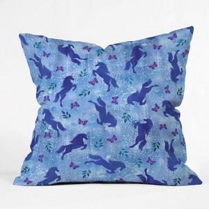 Schatzi Brown Unicorn Toss Square Throw Pillow Blue - Deny Designs