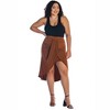 Womens Plus Size Solid Color Knee Length Tulip Skirt - 4 of 4