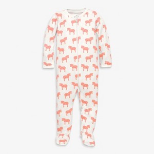 Primary Baby Organic Animal Friends Zip Footie - 1 of 4