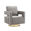 CAVINAS Chenille Upholstered Swivel Accent Chair,Modern Club Chairs  with Steel Base for Bedroom,Reading Room - 4 of 4