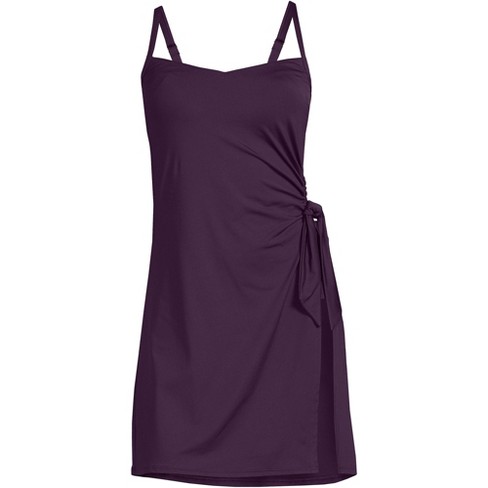 Lands' End Women's Chlorine Resistant High Neck Swim Dress One