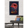 Trends International MLB St. Louis Cardinals - Neon Helmet 23 Framed Wall Poster Prints - 2 of 4