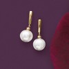 Ross-Simons 11.5-12.5mm Cultured Pearl Drop Earrings in 14kt Yellow Gold - 4 of 4