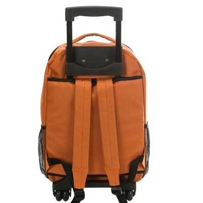 'Rockland 17'' Roadster Rolling Backpack - Orange, Size: Large'