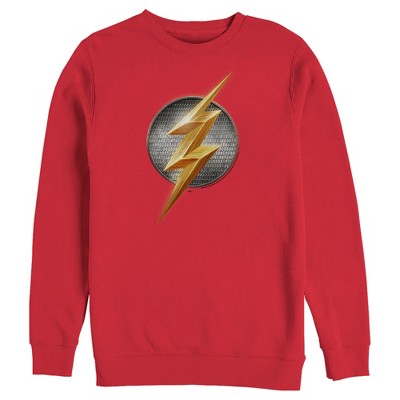 Men's Zack Snyder Justice League The Flash Logo Sweatshirt - Red - 2x ...