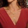 Ross-Simons 0.40 ct. t.w. Diamond Circle-Link Lariat Necklace in 18kt Gold Over Sterling - 3 of 4