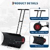 TackView Snow Shovel with Wheels, Ergonomic Snow Pusher Shovel with Snow Removal Adjustable Angle & Height Handle, for Driveway, Pavement - 2 of 4